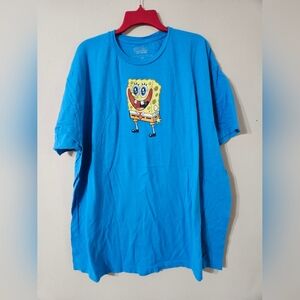 SpongeBob Squarepants Blue Graphic Tshirt 3XL